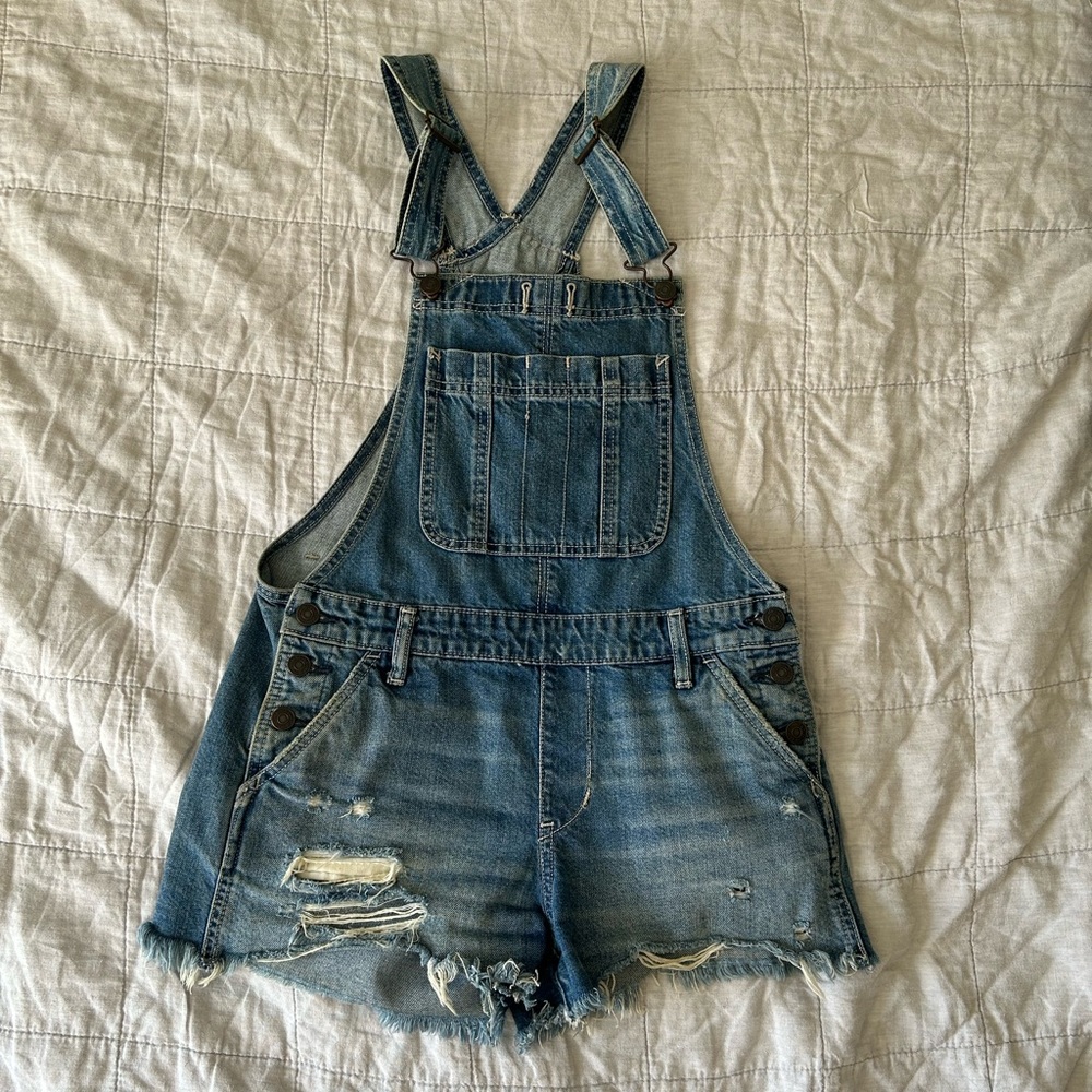 Abercrombie denim short overalls